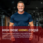 CoQ10-600mg-Softgels - Extra Strength Coenzyme Q10 with PQQ, Omega-3 & BioPerine - High Absorption CoQ10 Supplements Antioxidant (Ubiquinone) for Heart Health & Energy Production, 120 Softgels
