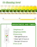 Plant Grow Light for Indoor Plant,Bamboo Mini LED Grow Light Garden,Height Adjustable,Automatic Timer with 8/12/16 Hours，1 Pack