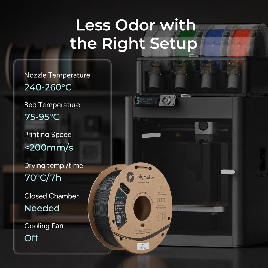 Polymaker ASA Filament 1.75mm Natural 1KG, UV & Weather Resistant