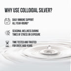 Sovereign Silver Immune Support - Colloidal Silver, Bio-Active Silver Hydrosol, 10 ppm, Liquid Dropper, 4 Fl Oz, (118 mL)