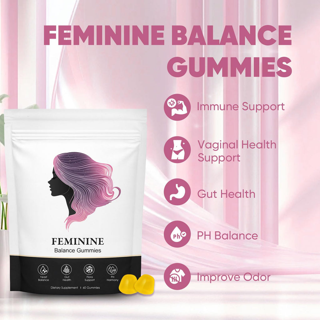 BIWQTY Feminine Balance Gummies for Women, Pineapple Gummies for Women pH, Women’s Health Probiotics - pH Balance, Healthy Odor, Flora, Vaginal & Gut Health, Immune Support (1)