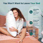 Nuzzle Pillow Standard Adjustable Neck Pillow,Soft Luxury Hotel Feel