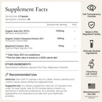 ACEWORKZ Organic Berberine HCL 1200mg with Ceylon Cinnamon & BioPerine® Enhanced Absorption - Metabolic Health Support (60 Capsules)