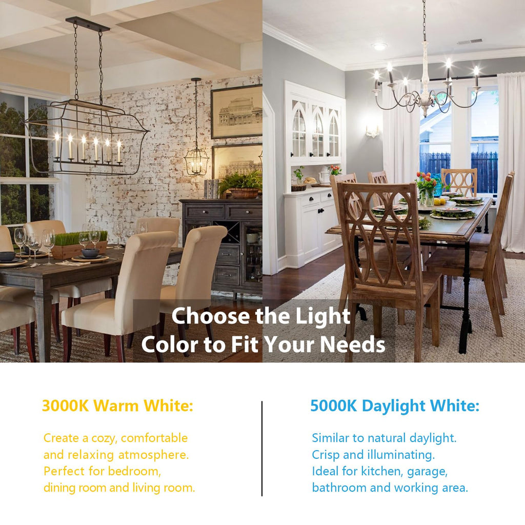 12-Pack Dimmable E12 LED Candelabra Bulbs 60W Equivalent, 3000K Soft Warm White, 600 Lumens B11 Candle Base 6W C35 LED Filament Vintage Light Bulbs, Clear Glass for Chandelier Ceiling Fan High CRI 90+