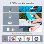 FLEXTAILGEAR Tiny Pump Portable Air Pump Ultra-Mini Air Pump with 1300mAh Battery USB Rechargeable to Inflate Deflate for Pool Floats Air Bed Air Mattress Swimming Ring Vacuum Storage Bags (Orange)