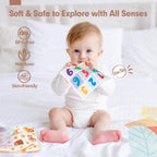 hahaland Baby Tissue Box Toy - Baby Toys 6-12 Months Stocking Stuffers for Babies Montessori Toys for 6 Month Old Must Haves - Boy Girl Shower Gifts 6 9 12 18 Months Old Sensory Pulling Play Scarf Toy