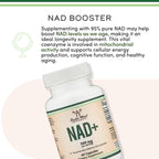 Double Wood Supplements NAD+ Anti Aging & Cell Regeneration | 500mg of 95% Pure NAD Plus Per Serving, 30 Day Supply | Similar to Nicotinamide Riboside | Third Party Tested, Vegan Safe, Non-GMO