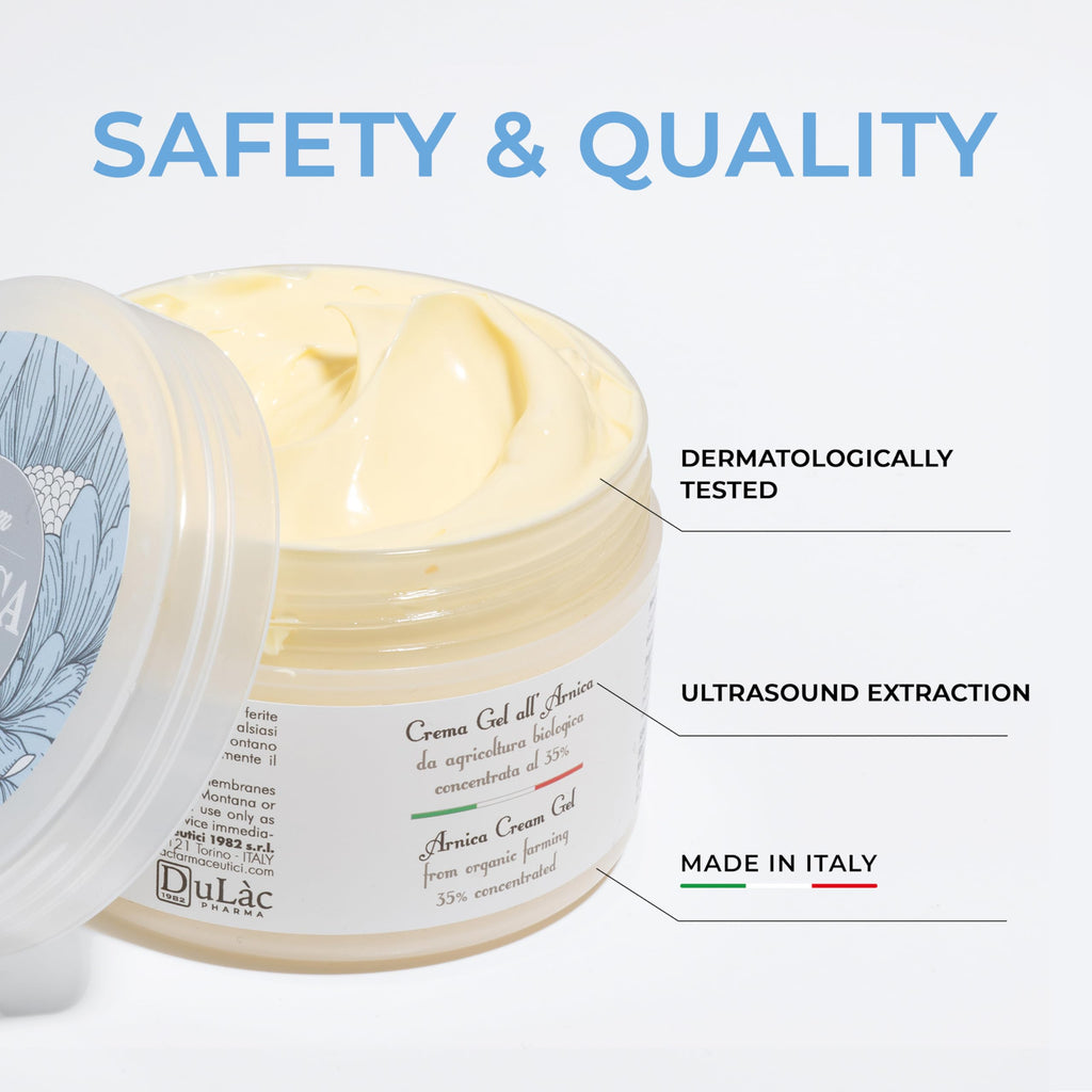 Arnica 35 – Arnica Cream Refreshing Effect, 250 ml, with 35% Organic Extracts, Provides Relief to Muscles, Joints, Neck, and Back, Massage Cream with Peppermint and Eucalyptus, Made in Italy