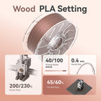 Chitu Systems Conjure Wood PLA Filament 1.75mm, Using Reusable Spool Compatible with Bambu Lab Refill Filament, Walnut Wood 2KG Spool (4.4lbs), 3D Printing Filament Bundle