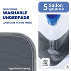 Accompagner Waterproof Reusable for Adults and Pets Washable Pee Pads for Dogs Changing Pad Large Dog Bed Size Adults Incontinence Bed Pads - Non-Slip Leak-Proof (Dark Gray, 24"x24"(Pack of 4))