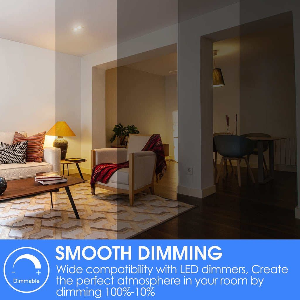 E ENERGETIC LIGHTING Dimmable LED Light Bulbs, 60W Equivalent, Soft White 2700K, 8W 800 Lumens LED Bulbs, E26 Base Standard Light Bulbs, ETL Listed, 12 Packs