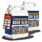 Teexpert Double Concentrated Rock Glue: 2 Gallon Stone Glue for Landscaping Fast-Dry Gravel Binder Long-Lasting Adhesive for Pea Rocks Stabilizer for Landscape Outdoor Yards Garden Patio
