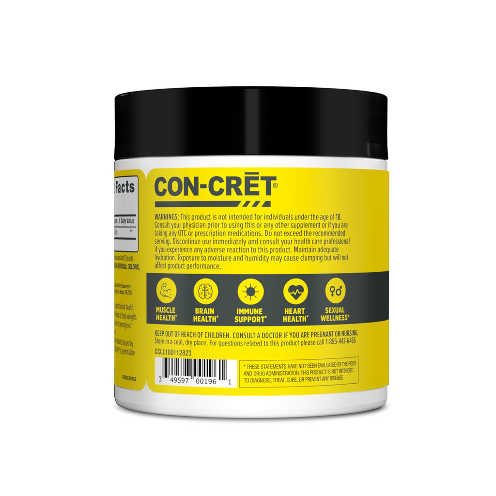 CON-CRET Creatine HCl Powder | Muscle, Cognitive, Cellular Energy Support | No Bloating or Cramps | USA Made & NSF Certified | Pineapple (100 Serving)