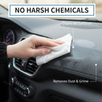 Car Cleaning Wipes, Multipurpose Vehicle Interior Surface Wipes, Soft Disposable Cleaning Cloth for Car Dashboard Seat Door Panel Glass Dust & Stain Removal