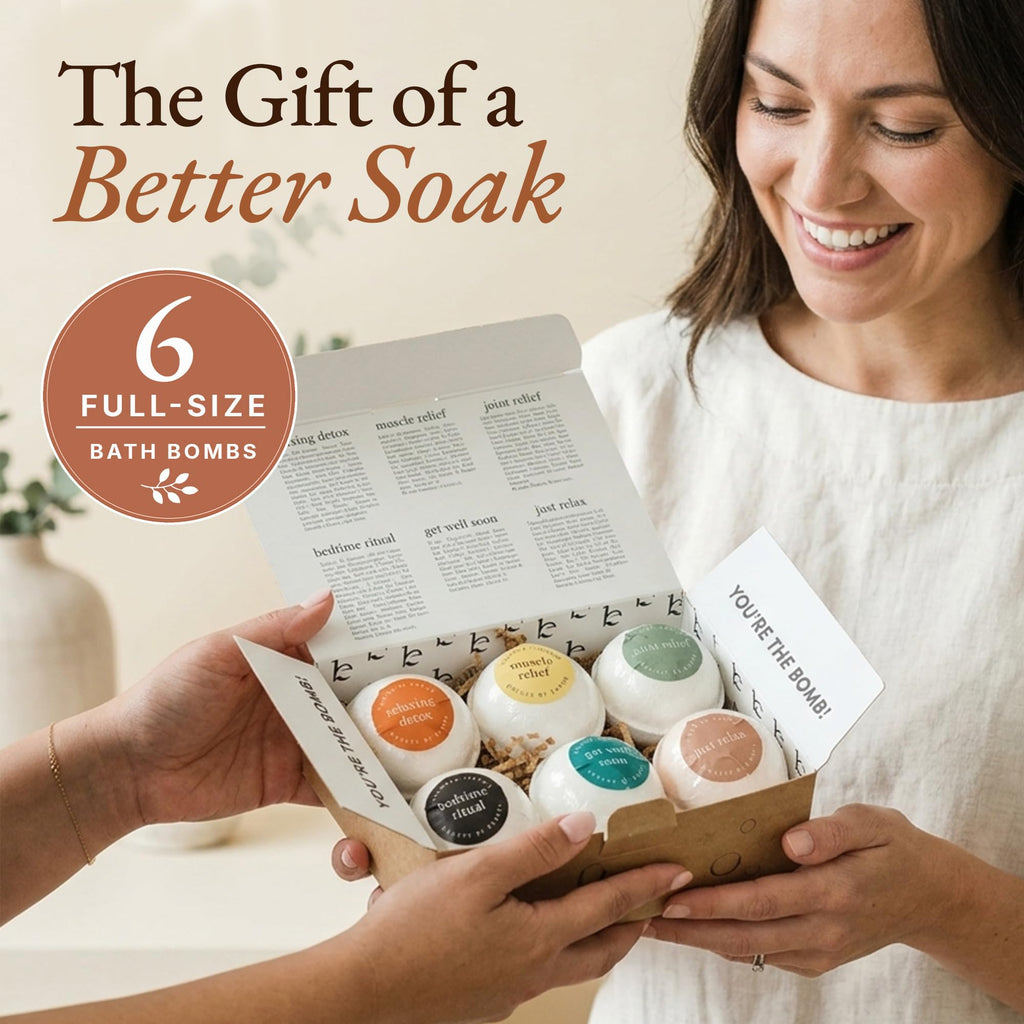 Bath Bombs Gift Set - USA Made with Organic & Natural Ingredients