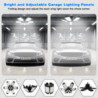 POLARPRA Garage Lights - 32000LM LED Garage Ceiling Lights 6500K Daylight