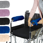 Vive Office Chair Armrest Pads (2 PCS) - Memory Foam Wheelchair Sheepskin Accessories Pads for Transport Electric Wheel Chair Arm Rests - for Adults, Seniors, Handicapped - Soft Support Cushion