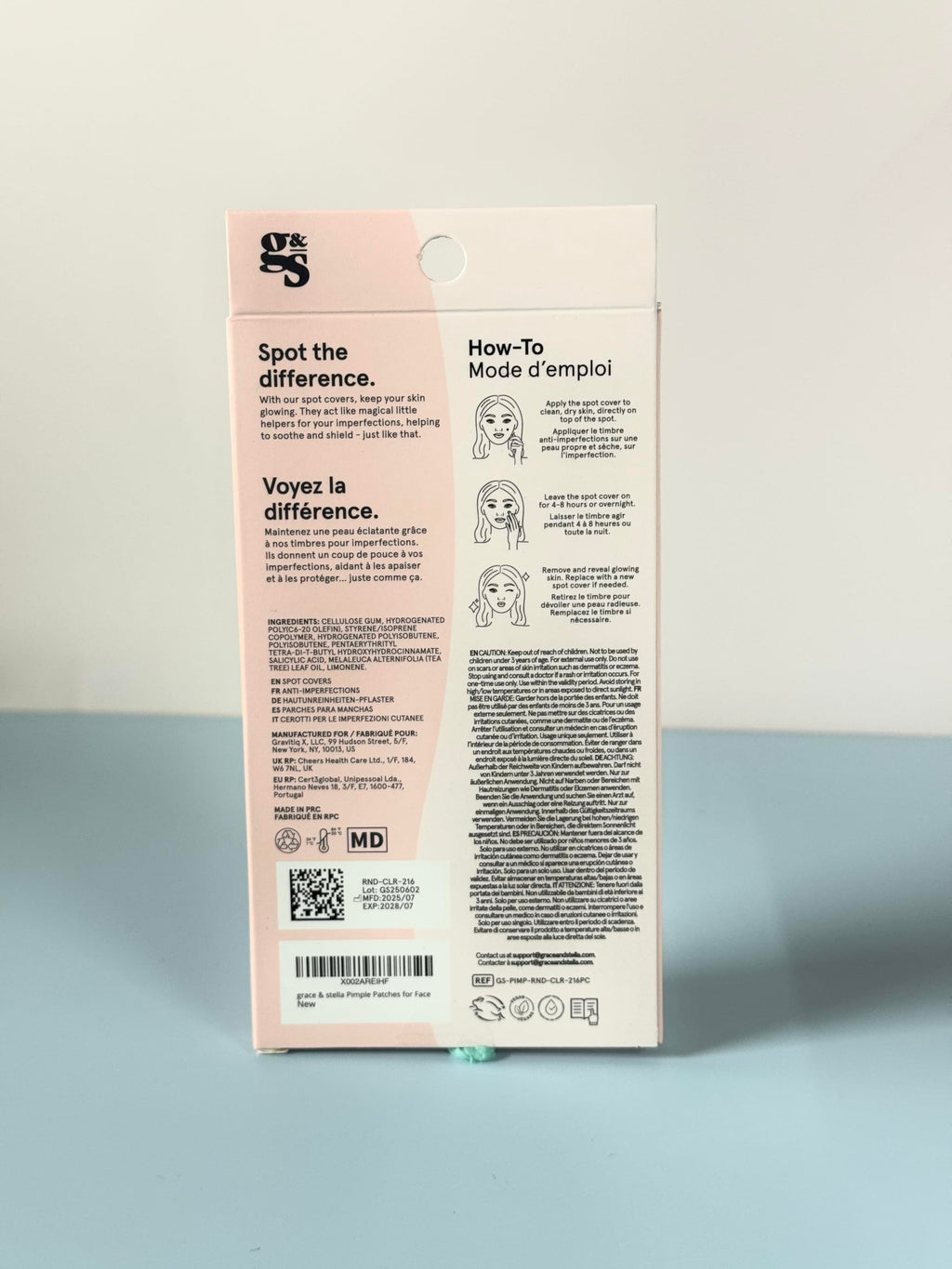 grace & stella Award Winning Pimple Patches for Face - Dermatologist Tested Acne Patches - Hydrocolloid Patch for Breakouts, Whiteheads - Vegan Acne Spot Treatment for Face (Invisible, 216 Count)