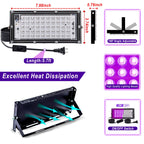 Akpgf 4 Pack 50W Black Light, LED Blacklight Flood Light with US Plug and Switch, Black Lights for Glow Party,Halloween,Body Painting,Birthday Party,Fluorescent Painting and Fluorescent Tapestry