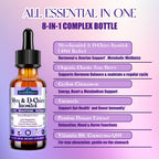 2 Pack Myo-Inositol & D-Chiro Inositol Supplement For Women Drops, Ideal 40:1 Ratio w. Organic Chaste Tree Berry, Ceylon Cinnamon Support Hormonal Balance & Ovarian, Cycle Regulation, Mood, Nerve