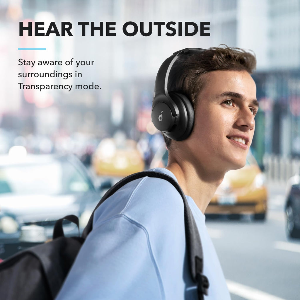 soundcore by Anker Q20i Hybrid Active Noise Cancelling Headphones, Black