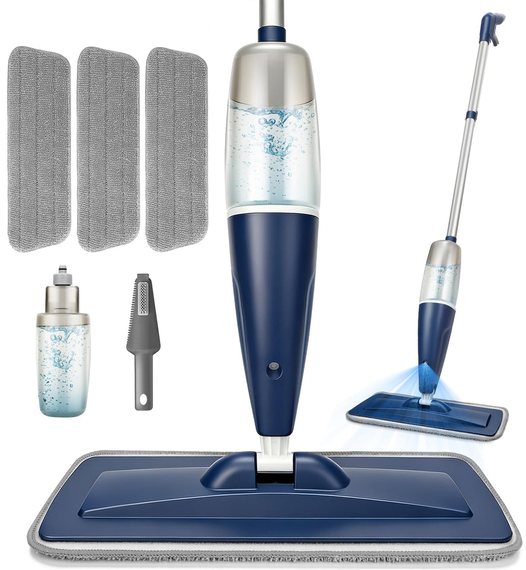 Microfiber Spray Mop for Hardwood Floors Cleaning with 3 Washable Pads