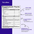 NEWELLME Balance Master Acai Apple Cider Vinegar Powder, Healthy Blood Sugar Support, Probiotics & Digestive Enzymes for Metabolic Support, Vegan Non-GMO, 14 Servings
