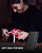 Wallet for Men RFID Wallet with 2 ID Windows & Money Clip, Slim Card Holder