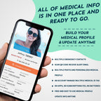 MYLUCKYTAG QR Code Medical ID Tag - Medical ID Bracelet Sleeve - Fits for Apple Watch Medical ID Band or Fitbit Medical ID Band - Medical Alert - Free Online Emergency Medical Profile