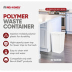 Rev-A-Shelf Double Pullout Garbage Trash Cans for Kitchen Cabinets, 35 Qt