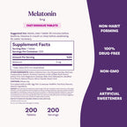 Natrol Melatonin 5mg Fast Dissolve Tablets, Sleep Support Supplements for Adults, Strawberry Flavor, 200 Tablets, Up to 200 Day Supply