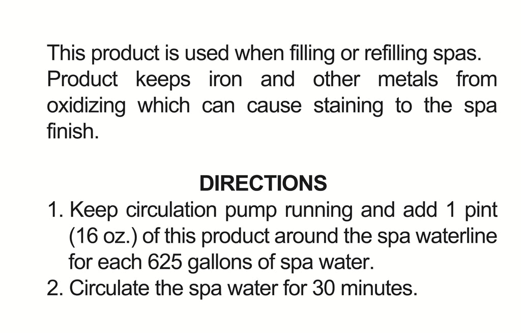 Pool Mate 1-Pint 2-Pack Metal Gone for Hot Tubs, Prevents Metal Staining, Made in USA