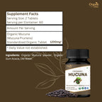 ORGANIC SPREE Mucuna Tablets - USDA Organic Mucuna Supplement, Supports Energy, Stamina & Overall Wellness*, 120 Tablets - Pack of 3