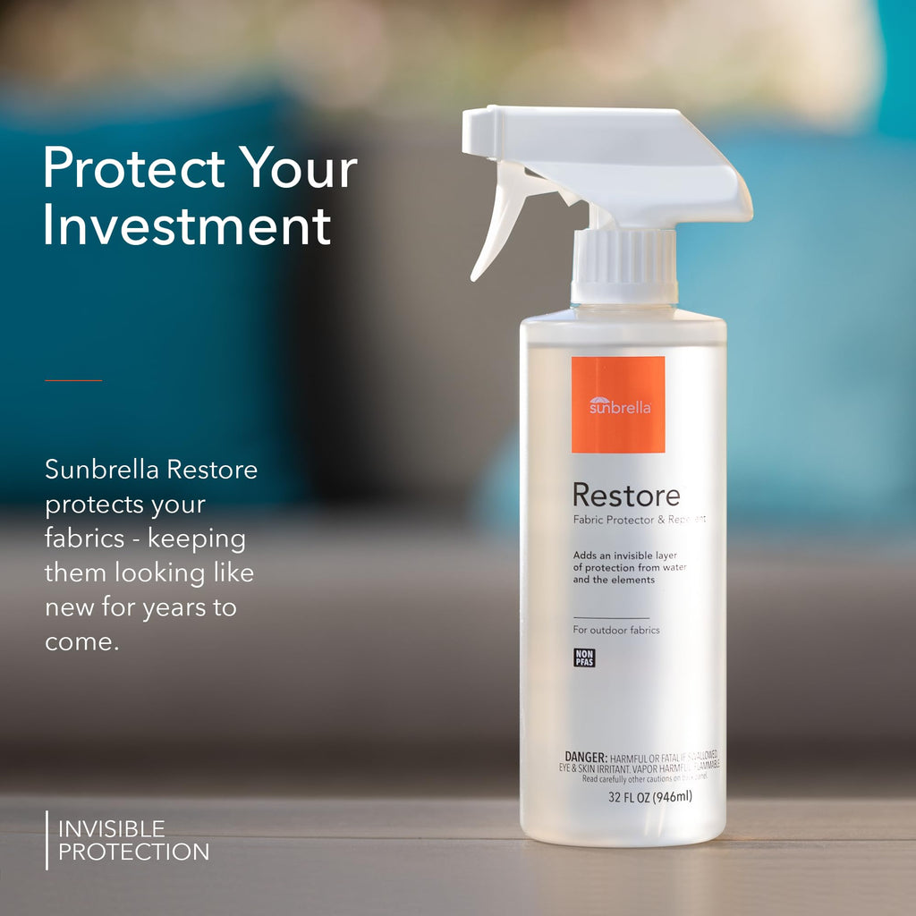 Sunbrella Restore Fabric Protector | Water-Repellent Spray for Outdoor Fabrics | Easy Use, Non-PFAS | Protect & Restore Upholstery | 32 fl oz