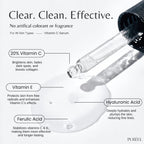 Puréel 20% Vitamin C Serum for Face – Brightening Serum with Vitamin E & Ferulic Acid – Anti-Aging, Dark Spot Remover, Even Skin Tone, Wrinkle Reduction & Radiant Glow – 1 fl oz