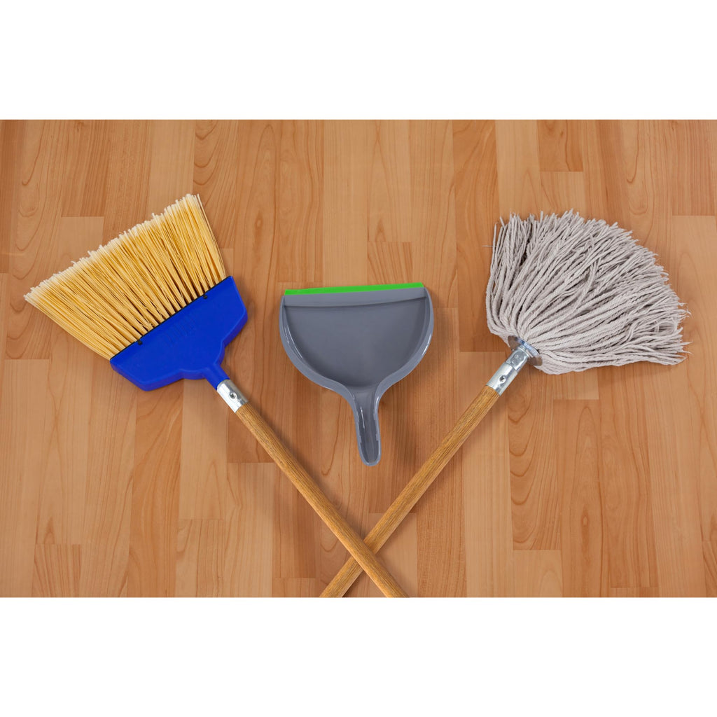ILOT Commercial Products 48-inch Replacement Wood Broom Handle with Threaded Metal Tip and Lacquered for Floor Cleaning Sweeping in Home and Office (Pack of 2)