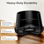 Meldel 24 PCS Silicone Chair Leg Floor Protectors Extra Small(0.6"-0.8") Rubber Felt Furniture Pads Chair Legs Caps/Covers for Hardwood Floors, Tile from Scratches & Reduce Noise - Round, Black