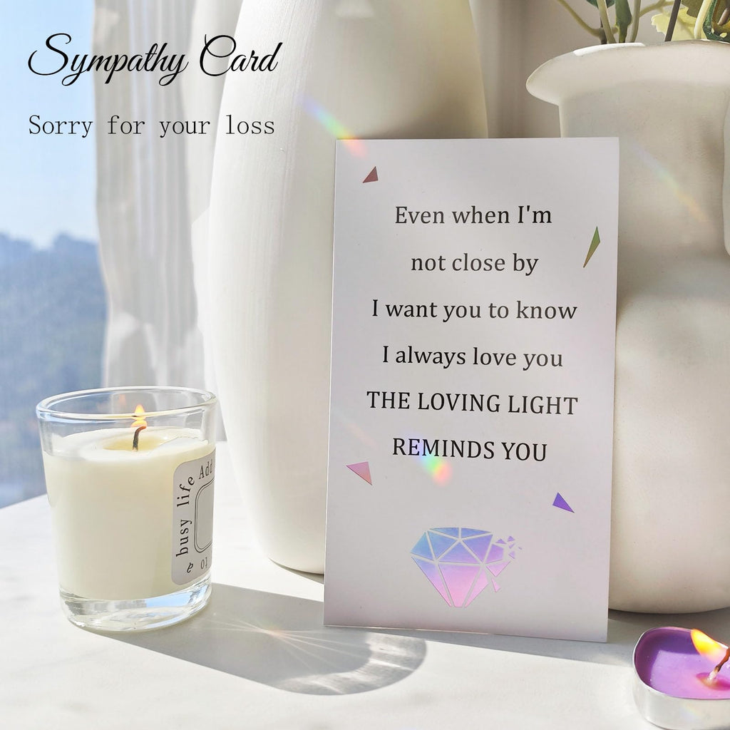 AurLova Memorial Sympathy Gifts for Loss of Loved One, in Memory of Loved One Gifts, Bereavement Remembrance Grief Gift for Loss of Mom Husband Son Daughter Dog, Christmas Memorial Suncatcher