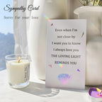 AurLova Memorial Sympathy Gifts for Loss of Loved One, in Memory of Loved One Gifts, Bereavement Remembrance Grief Gift for Loss of Mom Husband Son Daughter Dog, Christmas Memorial Suncatcher