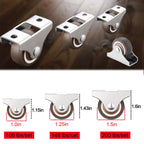 8Pcs 1-1/4 Inch Mini Rigid Caster Wheels, Small Low Profile Rubber Rolling Wheels with Steel Top Plate, Little Casters Wheels for Furniture, Under Bed Storage Drawers, Non Swivel