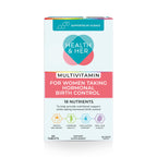 Health & Her Multivitamin Supplement for Women Taking Birth Control - Nutrition Support - 1 Month Supply, 60 Tablets - Vegan & Gluten Free