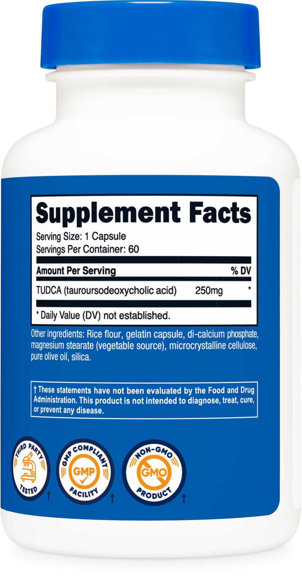 Nutricost Tudca 250mg, 60 Capsules (2 Bottles)