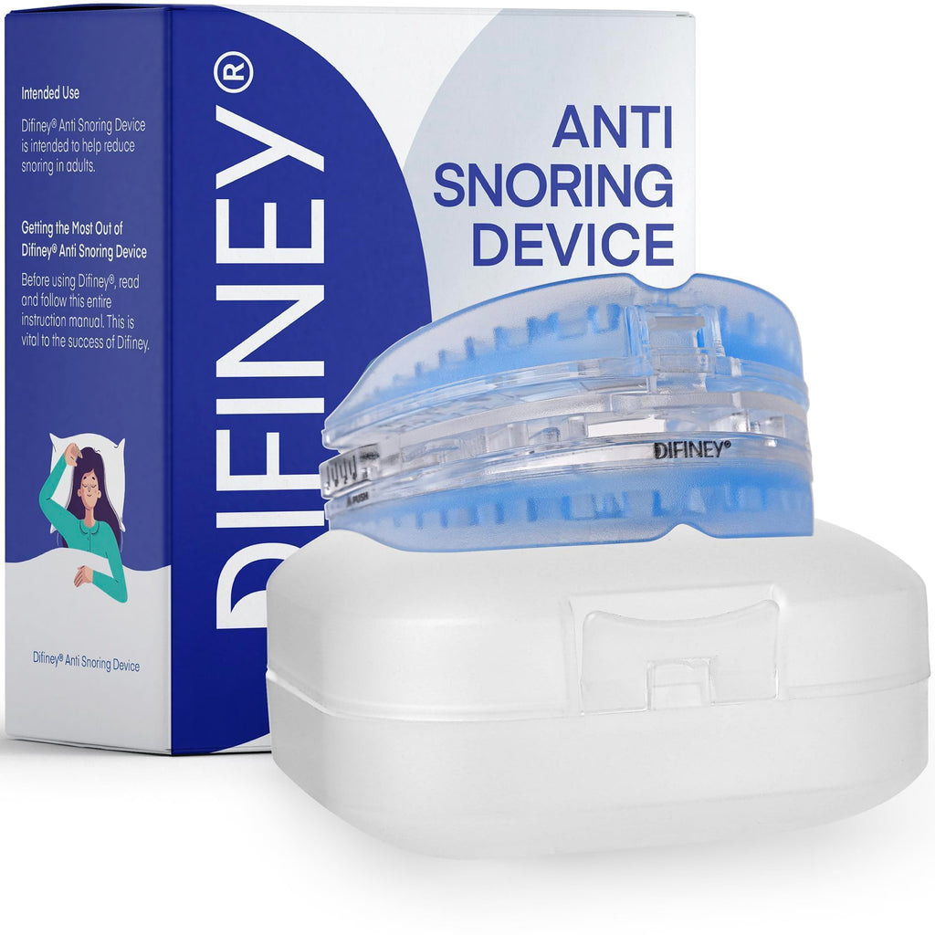 Difiney Anti Snoring Device: FDA-Cleared Anti Snoring Mouthpiece – Adjustable Snore Stopper Mouth Guard for Men & Women to Sleep Better – Reusable Nighttime Use with Storage Case
