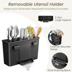 SNTD Dish Drying Rack for Small Kitchen Counter, 11" W x 15" L, Black