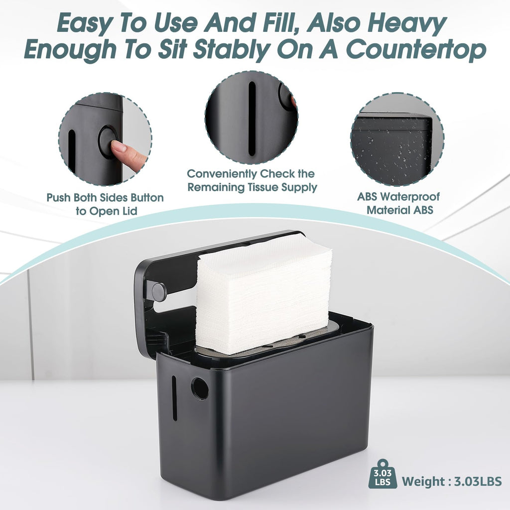 DUTYWORKS Multifold Paper Towel Dispenser Countertop, Black