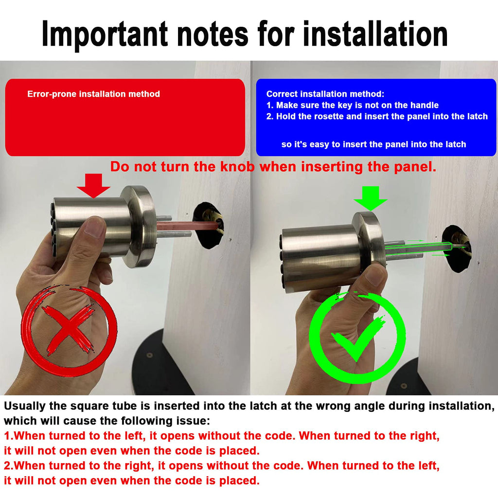 BOTHSTAR Keypad Door Knob with Key,Keyless Entry Door Lock, Code Locks Door Knob, Auto Lock,50 User Code, for Home,Office,Hotel,Bedroom,Garage,Not Deadbolt