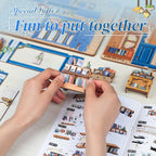 CUTEBEE Book Nook Kit - DIY Miniature House Dollhouse Kit for Adults and Teens, Booknook Tiny House Bookshelf Decor 3D Wooden Puzzle, Gifts for Family, Friends (Literature Bookstore)