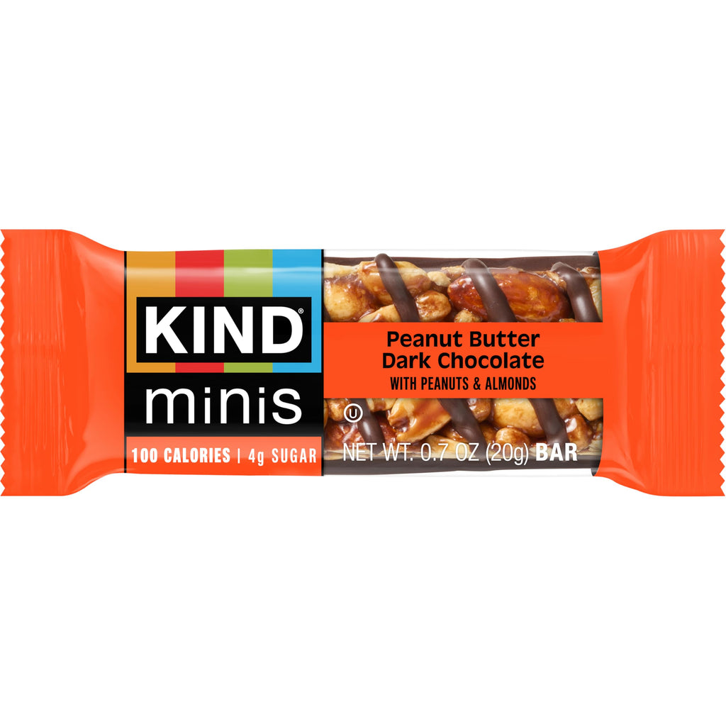 KIND Mini Snack Bars Variety Pack, Gluten Free, Low Sugar, Low Calorie Snacks, Dark Chocolate Nuts & Sea Salt, Peanut Butter Dark Chocolate, Caramel Almond & Sea Salt, 30 Count
