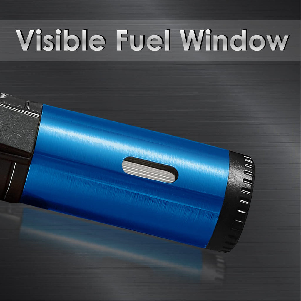 Urgrette 4 Pack Torch Lighter Triple 3 Jet Flame Refillable Butane Lighters Windproof Adjustable Portable Lighter (Butane Not Included)