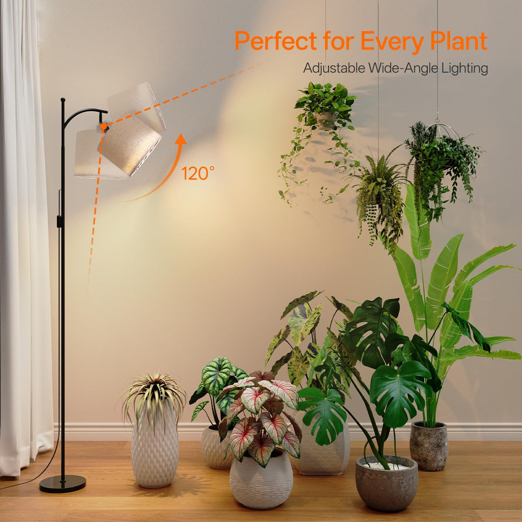 Bstrip 70.8in Tall Grow Light with Stand, Standing Plant Light with Timer